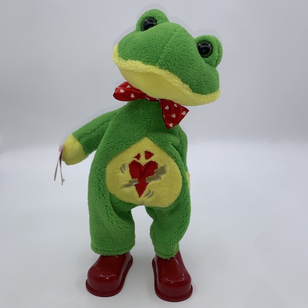 DAN-DEE MUSICAL ANIMATED FROG "Upside Down Your Turning Me" Valentines Day EUC